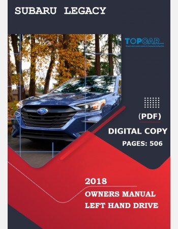 subaru legacy 2018 owners manual